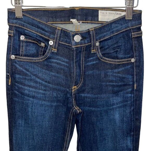 Rag & Bone Cate Mid-Rise Skinny Ankle Jeans Size 25 Kensington Wash $195 - Picture 3 of 13